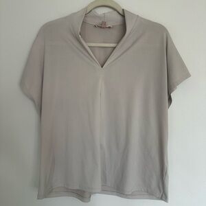Philosophy Republic Clothing Beige V-Neck Blouse XL EUC